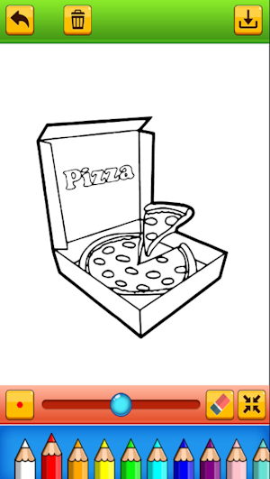 hamburger pizza coloring game Screenshot 2