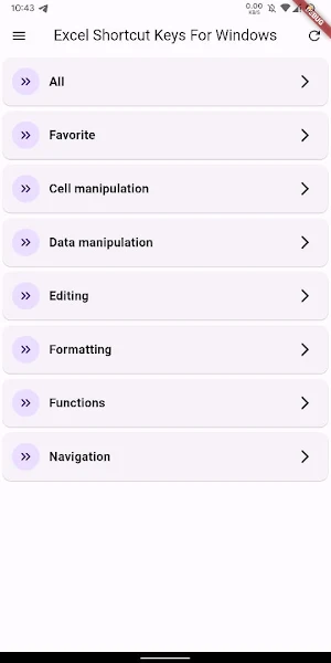 MS excel Shortcut keys Screenshot 1