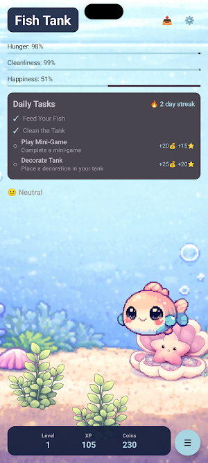 Pixel Fish Tank Screenshot 1