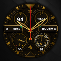 YSR01 Golden Analog Watch Face