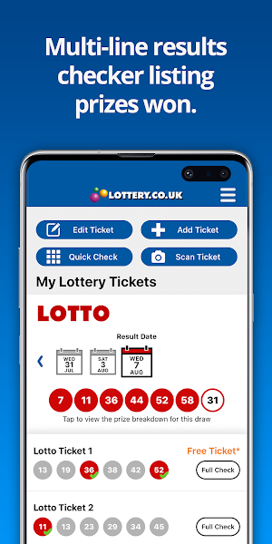 National Lottery Results Screenshot 3
