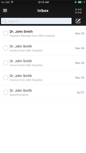 SCCIM PHR Screenshot 1