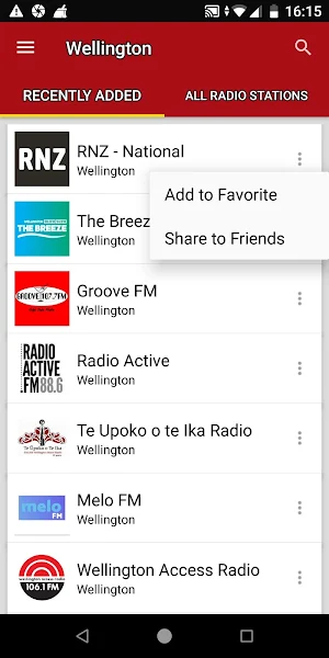 Wellington Radio Stations Screenshot 1