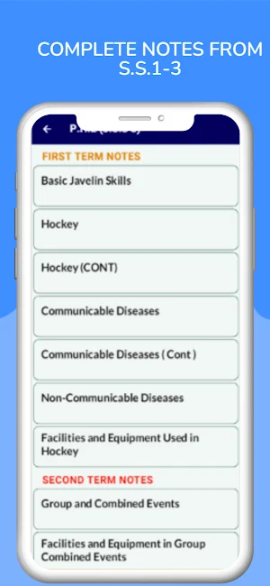 P.H.E Notes ( J.S.S 1-3 ) Screenshot 3