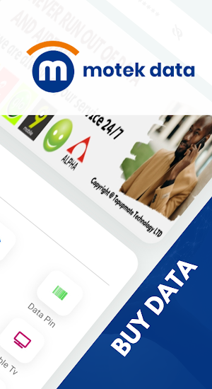 Motek Data App: Airtime & Data Screenshot 1