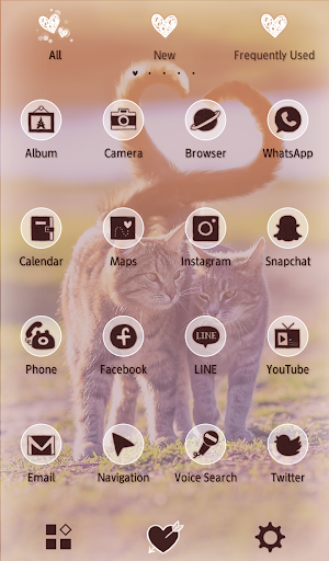 Love Wallpaper Cats & Hearts Theme Screenshot 2