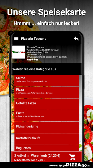 Pizzeria Toscana Hannover Screenshot 3