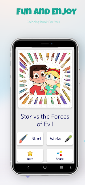Star and Marco Coloring Game Screenshot 2
