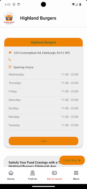 Highland Burgers Edinburgh Screenshot 2
