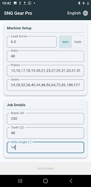 Gear Wheel Calculator - SNG Screenshot 3