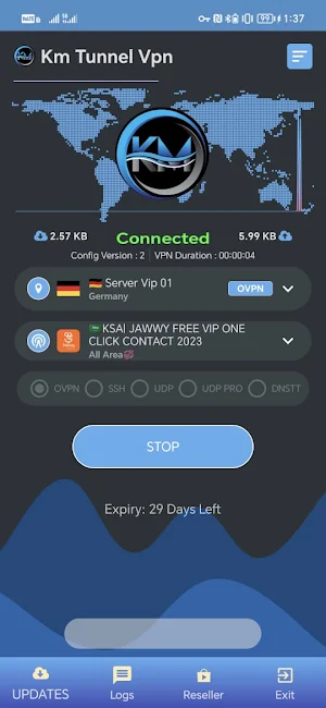 Km Tunnel Vpn Screenshot 1