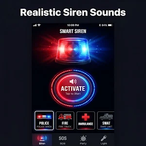 Smart Siren - Police Siren&SOS Screenshot 1