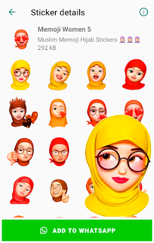 Memoji Islamic Muslim Stickers for WhatsApp Screenshot 2