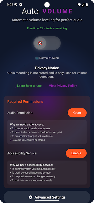 Auto Volume - Android TV App Screenshot 0
