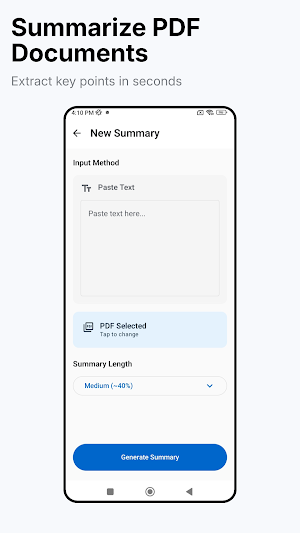 AI Text & PDF Summarizer Screenshot 2