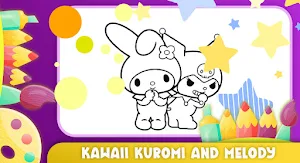 Kuromi Sanrio coloring game Screenshot 0