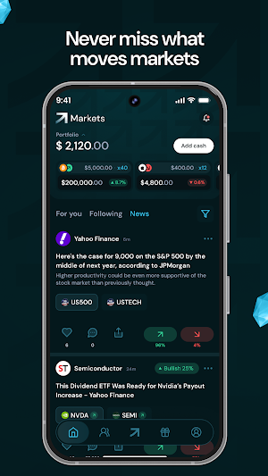 Markets App: Stocks & Crypto Screenshot 1