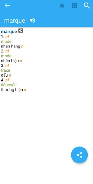 Vietnamese-French Dictionary Screenshot 2