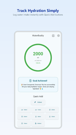 WaterBuddy: Hydration Tracker Screenshot 1