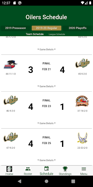 Okotoks Oilers Screenshot 3