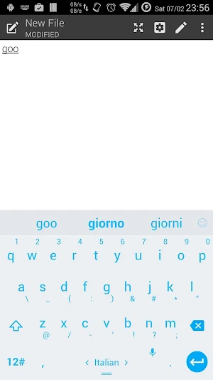 Keyboard Theme Flat White Blue Screenshot 2