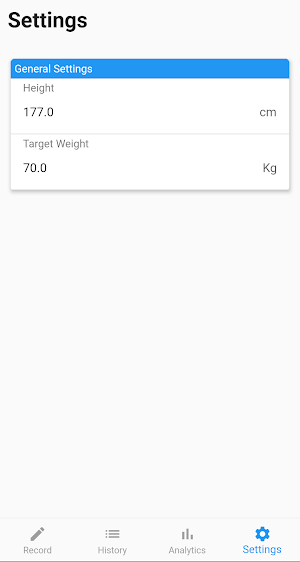 Quick Weight Tracker Screenshot 3