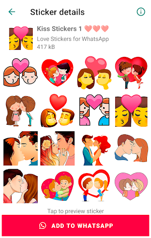 WASticker - Love Stickers Screenshot 1