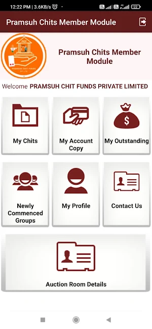 Pramsuh Chits Member Module Screenshot 0