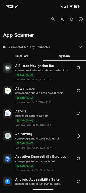 VT App Scanner Screenshot 1