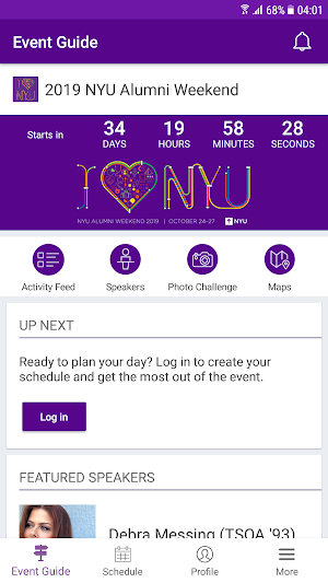 NYU Alumni Weekend Screenshot 2