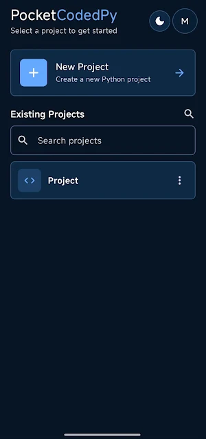 PocketCoded Py Screenshot 0