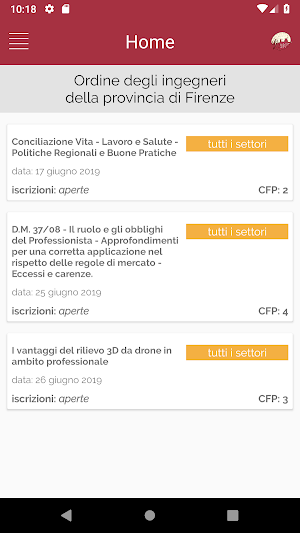 Ordine Ingegneri Firenze Screenshot 1