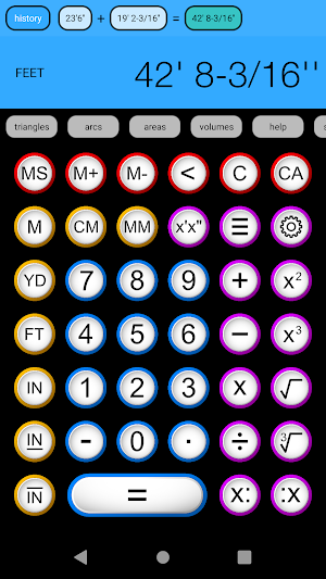 Construction Calculator Screenshot 0