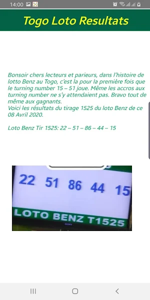 Togo Loto Resultats Screenshot 3