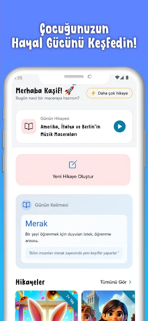 MiniMinds AI: Çocuk Hikayeleri Screenshot 0