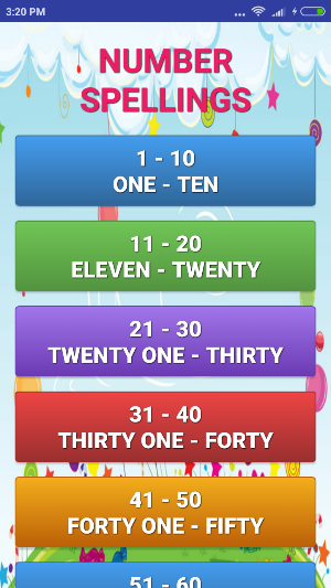 Numbers Spelling Learning Screenshot 0