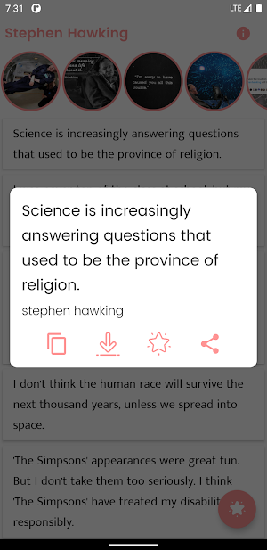 Stephen Hawking and Sayings Screenshot 0