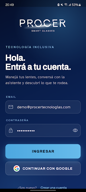 PROCER Smart Glasses Screenshot 2