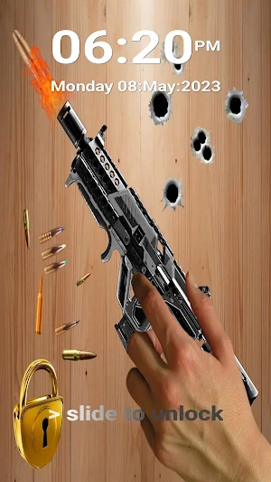 Machine Gun Lock Screen Screenshot 3