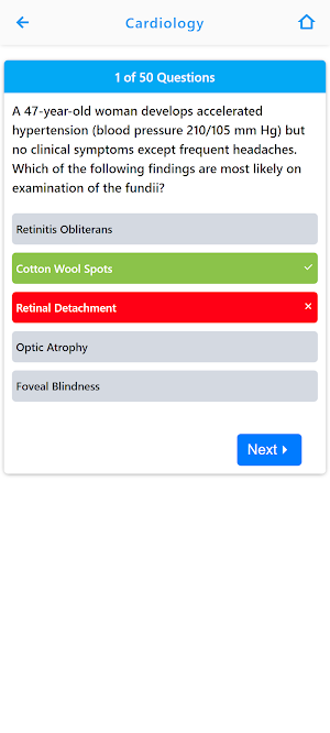 Cardiology Quiz & MCQs App Screenshot 3