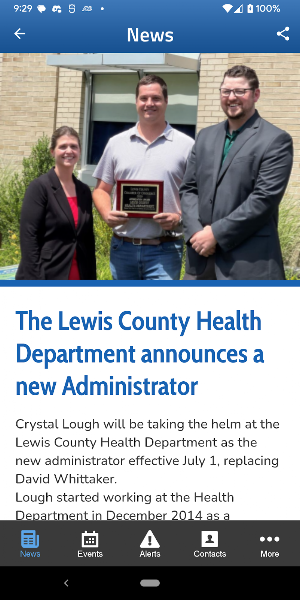 Lewis County WV Health Screenshot 2