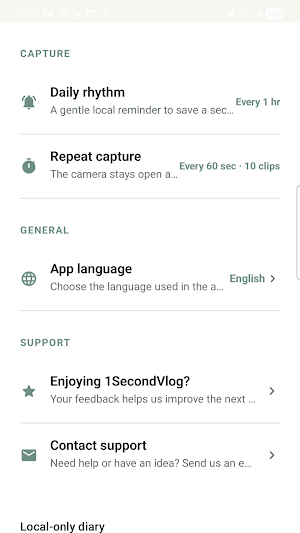 1SecondVlog Screenshot 3