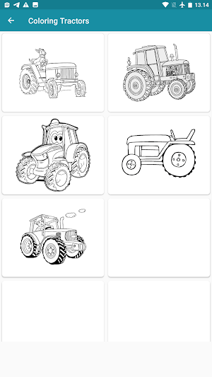 farm tractor : coloring Screenshot 2