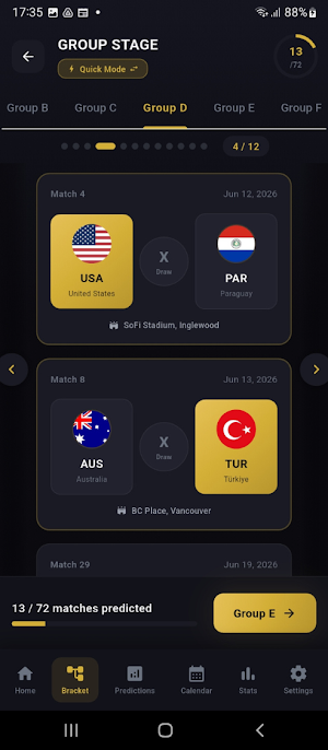 World Cup Bracket 2026 Screenshot 3