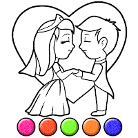 Bride And Groom Coloring Book