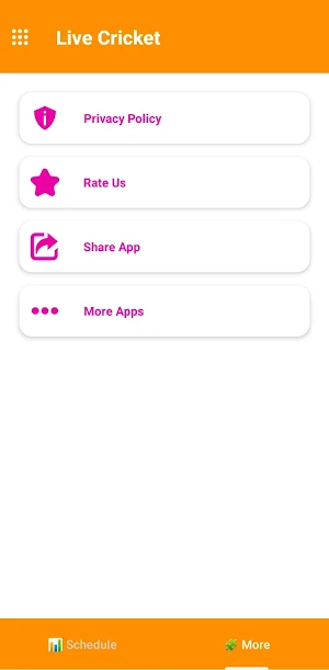 Live Cricket Match Schedule Screenshot 3