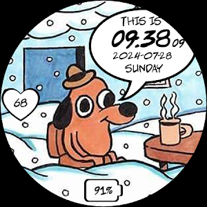 This Is Fine Meme Watch Face Screenshot 3