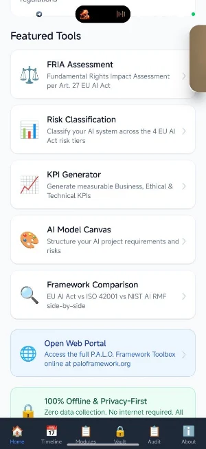 P.A.L.O. Framework Toolbox Screenshot 2