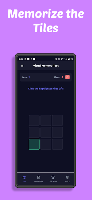 Visual Memory Test Screenshot 2