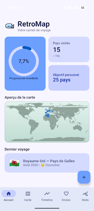 RetroMap - Carnet de voyage Screenshot 3